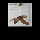 Axyaa Walnut LED Pendant Lamp Minimalist Chandelier