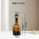 Axyaa Leopard Print Glass Flower Vase - Home Decor Accessory