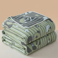 Axyaa Gauze Cotton Throw Blanket with AB Side, Ideal for Home, Baby, and Travel