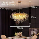 Axyaa Crystal Ceiling Lights: Modern Chandeliers for Home Living Dining Bedroom