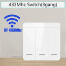 Axyaa Smart RF 433Mhz Wall Panel Switch with Remote Control Receiver for LED Light