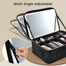 LED Beauty Case with Adjustable Dividers by Axyaa