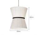 Axyaa Wabi Sabi Fabric Chandelier Nordic Style Pendant Light for Home Decoration