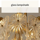 Axyaa Retro Glass Chandelier: European Luxury Lighting for Living, Bedroom, Dining Room