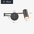 Axyaa Swing Arm Wall Lamp: Vintage Design with Adjustable Arm & 5W Reading Light