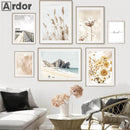 Axyaa Chrysanthemum Butterfly Canvas Print - Nordic Beach Wall Art Poster