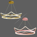 Axyaa Crown Chandelier LED Pendant Lamp for Living Room & Bedroom