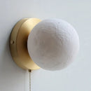 Axyaa White Glass Ball LED Wall Lamps Art Vintage Brass Stair Light Lampara Pared