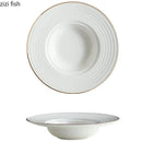 Axyaa Ceramic Straw Hat Salad Plate for Stylish Dining Experience