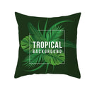 Flamingo Flower Rainforest Cushion Cover with Tropical Plant Animal Pattern by Axyaa