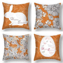 Axyaa Oil Art Printed Back Cushion Cover - Garden Living Room Pillow Case