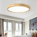 Axyaa Nordic Wooden Ceiling Lamp 23/30/40/50CM LED Lighting Fixtures for Home Décor