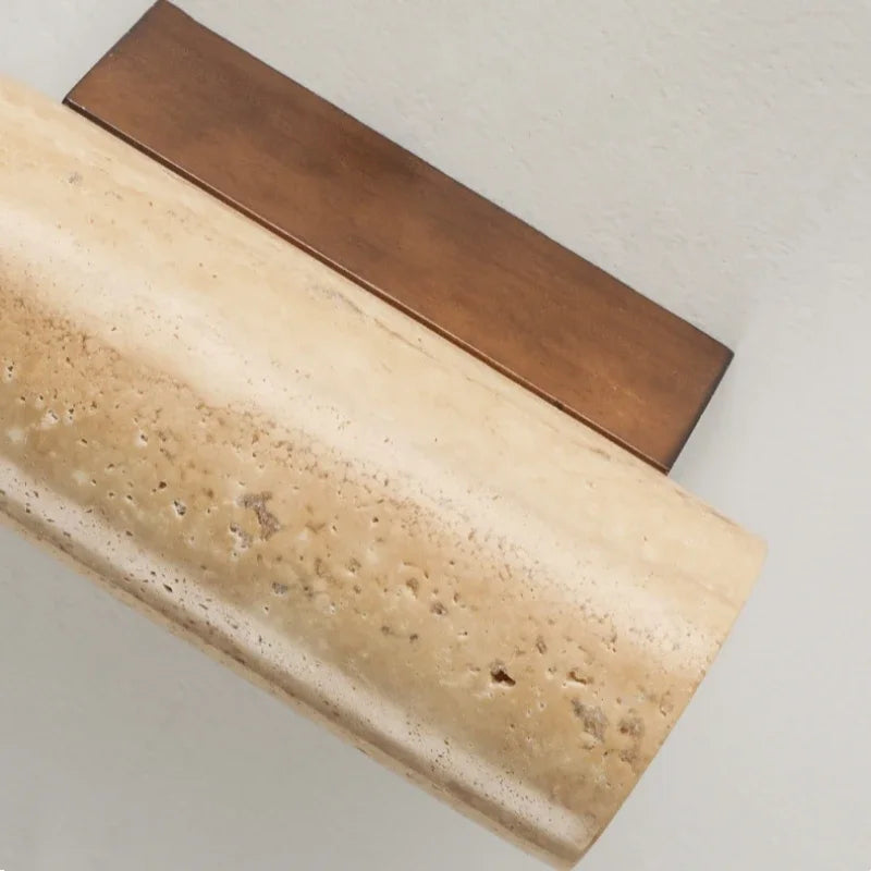 Axyaa Wabi Sabi Limestone Wall Light Sconce LED Lighting for Bedroom and Living Room