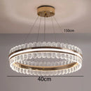 Axyaa Modern Minimalist Crystal Chandelier for Luxurious Living Room, Bedroom, and Dining Room