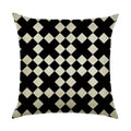 Axyaa Abstract Geometry Linen Pillowcase 45*45cm Square Home Sofa Decor Cover