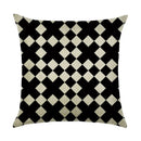 Axyaa Abstract Geometry Linen Pillowcase 45*45cm Square Home Sofa Decor Cover