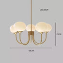 Axyaa French Cream Chandeliers: Retro Style, Warm Lighting Fixtures for Living Room & Bedroom