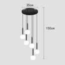 Axyaa LED Ring Stairs Pendant Light Chandelier for Living Room Dining Room Lighting