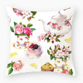 Axyaa Owl Floral Plant Pattern Printed Throw Pillow Cover