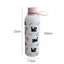 Axyaa Cat Thermal Stainless Steel Tumbler 500ml Insulated Tea Coffee Bottle