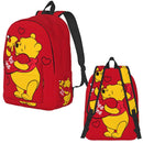 Axyaa Kids Backpack - Winnie The Pooh Theme for School and Outdoor Essentials