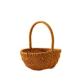 Axyaa Handwoven Rattan Basket with Handle: Hanging Organizer for Home, Toilet, and Sundries