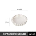 Axyaa Wave Edge Ceramic Insulation Plate Set - Molecular Cuisine Tableware