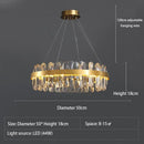 Axyaa Nordic Luxury LED Crystal Chandelier for Elegant Indoor Lighting