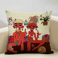 Axyaa Fashion Girl Cushion Cover: Living Room Sofa Pillow Case 45x45cm