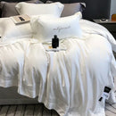Axyaa Hollow-carved Queen Bedding Set in Lyocell with Cotton Sheets - High End Quality