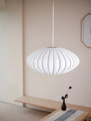 Nordic Silk Pendant Lights Modern Wabi Sabi E27 LED Chandeliers by Axyaa