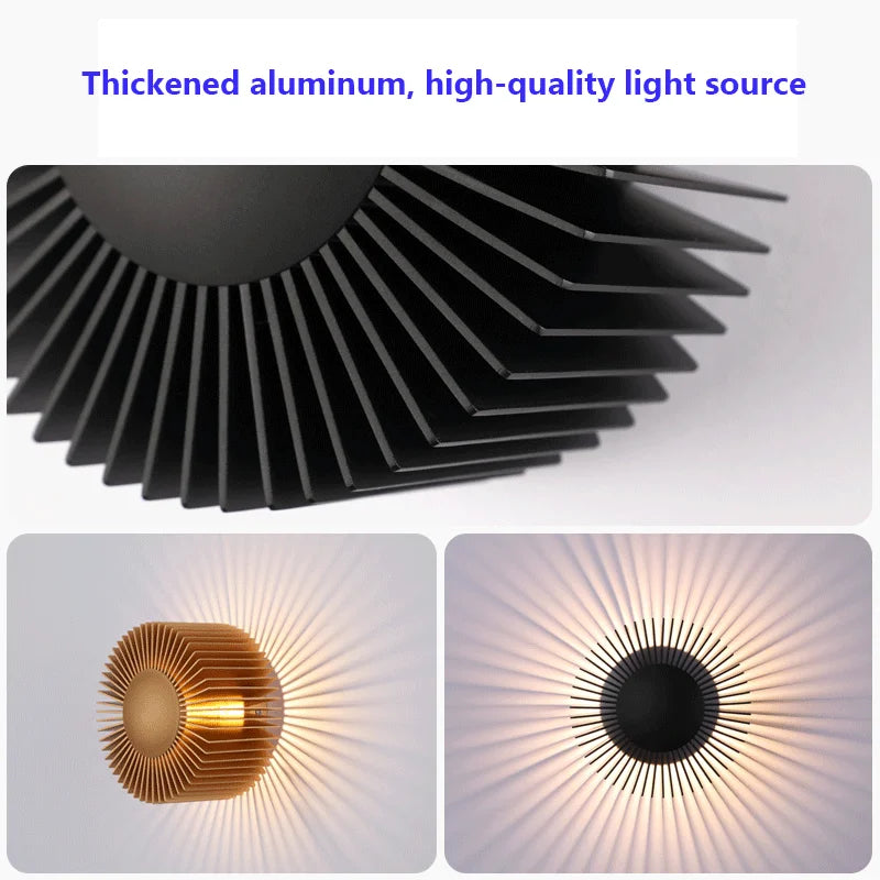 Axyaa Rose Gold Aluminum Sconce for Modern Atmosphere