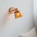 Axyaa Amber Glass LED Wall Lamp for Stair Living Room, Modern Interior Sconce-Lampara Pared