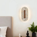Axyaa Cave Stone Headboard with Wabi Sabi Aesthetics and Wall Lamp
