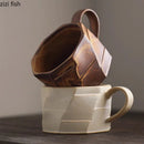 Axya Retro Ceramic Mug: Creative Texture Coffee Cup for Office, Home, and Beverages