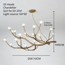 Axyaa Tree Branch LED Chandelier - Modern Minimalist Lighting for Various Spaces