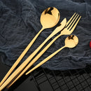 Axyaa 24-Piece Stainless Steel Dinnerware Set - Knife Fork Spoon Silverware Tableware