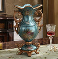 Axyaa European Resin Vase with Dried Flowers - Home Decor Ornaments