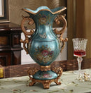 Axyaa European Resin Vase with Dried Flowers - Home Decor Ornaments