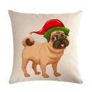 Axyaa Dog Linen Pillowcase for Sofa and Bedroom Décor