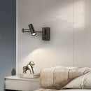 Axyaa Modern Black Adjustable LED Wall Lamp for Bedroom Living Room Reading