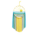 Axyaa Sun Macrame Wall Shelf: Boho Wood Decor for Bedroom, Living Room, Nursery