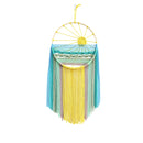 Axyaa Sun Macrame Wall Shelf: Boho Wood Decor for Bedroom, Living Room, Nursery