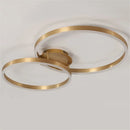 Axya Round Golden Coffee LED Ceiling Light with Acrylic Lampshade