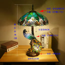 Axyaa Peacock Art Tiffany Table Lamp for Living Room Decor