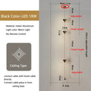 Axyaa Cone Design Hanging Cable Floor Lamp - Modern Minimalist Black & White Art Decor