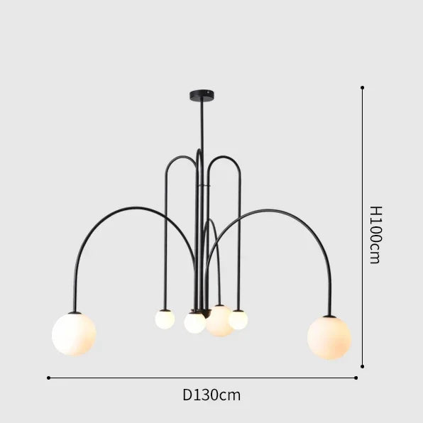 Axyaa Nordic Minimalist Modern Chandelier for Living Room Dining Bedroom