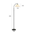 Axyaa Pleated Lampshade Floor Lamp: Nordic Sofa Vertical Lamp for Living Room, Bedroom, and Book Reading