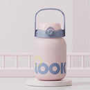 Axyaa Kids' 1100ML Stainless Steel Straw Thermos Insulation Cup