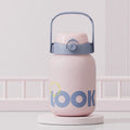 Axyaa 1100ML Kids Straw Thermos Bottle Stainless Steel Travel Insulation Cup